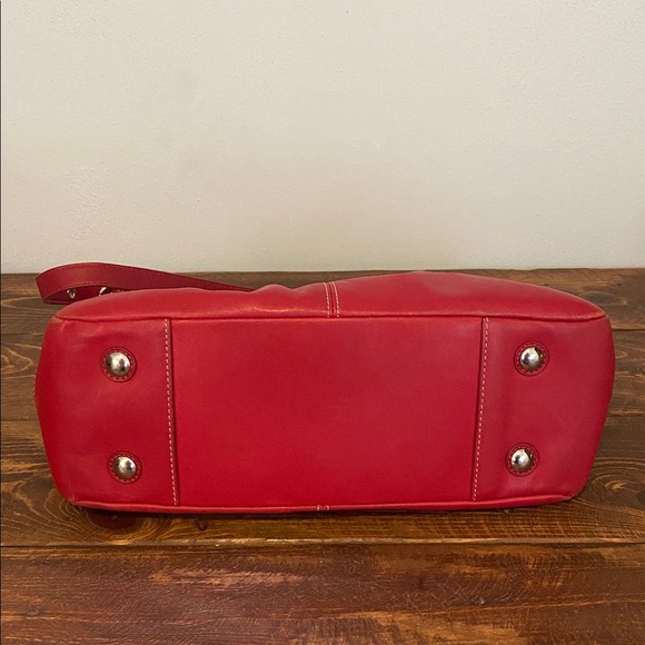 Coach Red Leather Bag - Picture 11 of 16